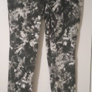 Time and Tru women's spandex pants M(8-10)black/white back pockets exercisewear